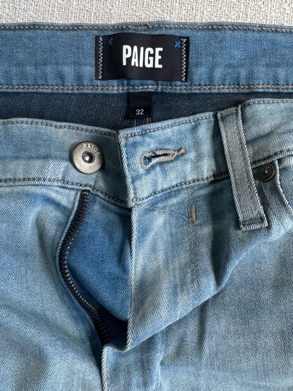 PAIGE Men's Light Blue Denim Jeans - Size 32